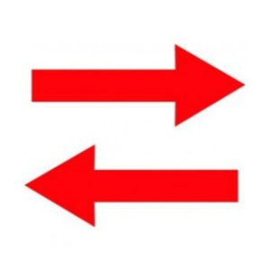 PATIKIL Petit Flèche Autocollant Étiquette 1.2x0.4", 600 Pcs Adhésif Couleur Codage Signe Décalque Pour Gaz Flux Direction Inspection Défaut Marquage, Rouge