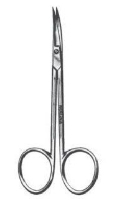 Ciseaux 4-1/2″ à bout très fin COURBÉ