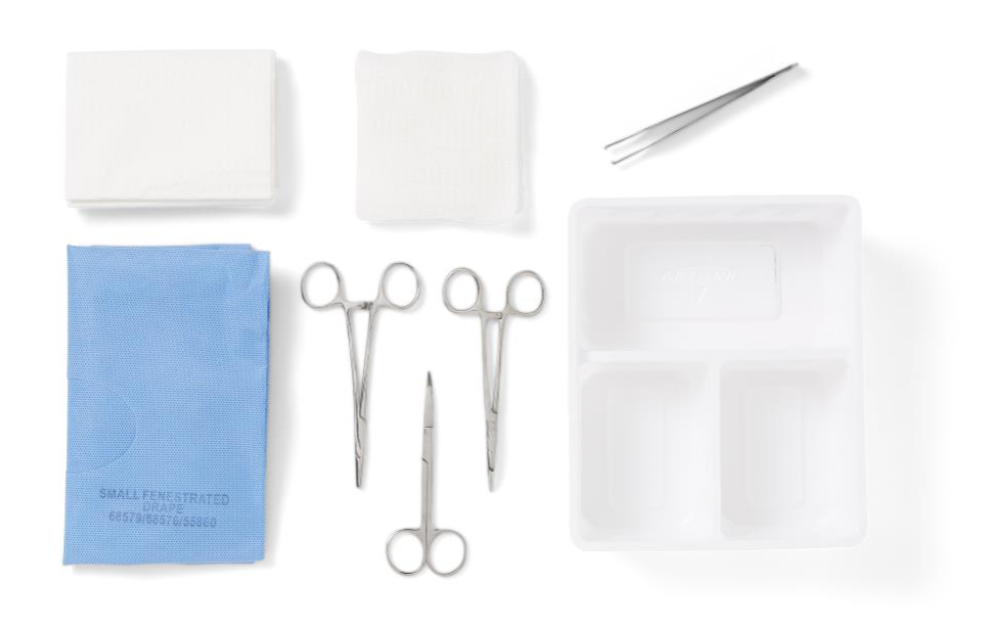 Plateau pour faire les points de suture