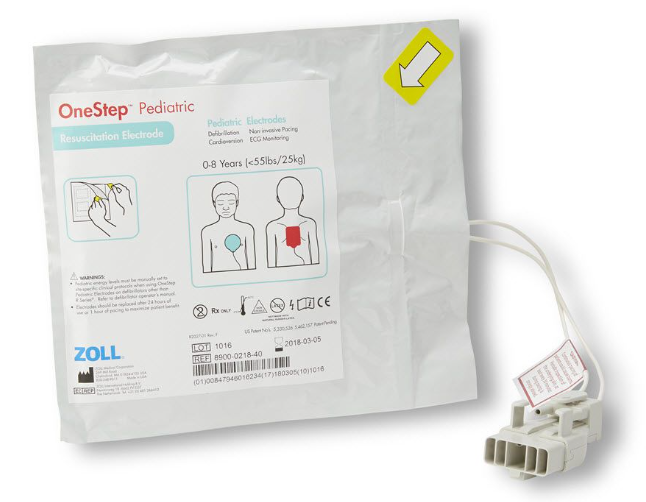 Électrode pédiatrique Zoll " OneStep " pour série E, M, R, & X