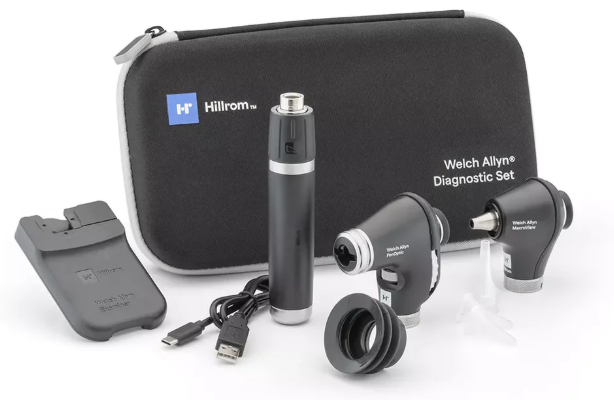 Ensemble de diagnostic 3.5 Volts Welch Allyn avec Ophtalmoscope LED PanOptic Plus